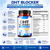 Capsules de supplément pour la croissance des cheveux, bloqueur de DHT, marque privée OEM, à base de palmier nain, biotine, zinc, vente en gros, 60 unités, pour adultes hommes et femmes, végétaliens