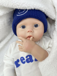 Прямая поставка с завода 22-дюймовая сплошная силиконовая кукла для малышей, водонепроницаемая кукла для новорожденных девочек, Реборн, силиконовая Детская кукла - Product Image 3