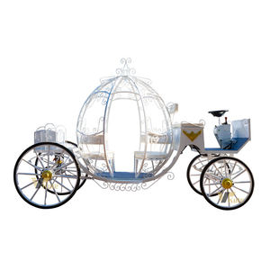 Calèche Cendrillon romantique 6 places, calèche électrique élégante avec couronne pour Noël - Product Image 1