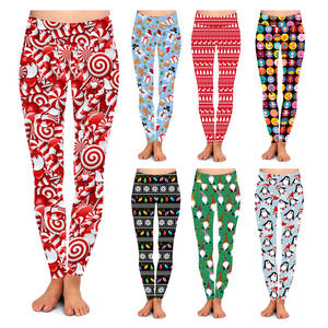 2025 nuovi pantaloni da Yoga colorati Leggings con stampa natalizia a vita alta morbidi e sottili per la corsa Yoga da donna da ragazza <span class=keywords><strong>Leggins</strong></span> personalizzati - Product Image 1