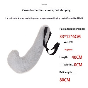 Cola de animal de simulación para Dropshipping, linda cola de zorro de peluche hecha a mano, accesorios de cosplay, disfraz para fiestas y exposiciones de <span class=keywords><strong>manga</strong></span> - Product Image 6