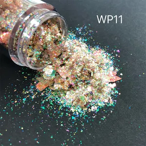 HNDO Hot Selling Vendor Colorful Solvent Resistant Multichrome Chameleon Nail Artistic Pigment Aurora Flakes