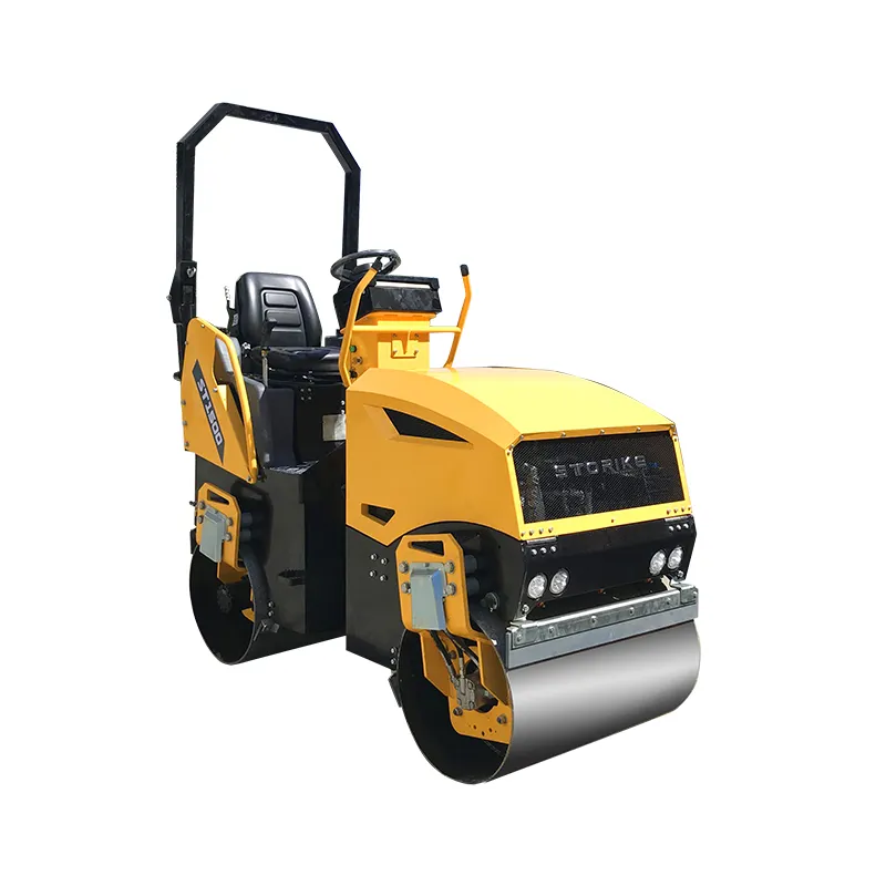 1.5 Tấn 1.8 Tấn 2 Tấn Diesel Xăng Thủy Lực Rung Nhựa Đường Tandem Road Roller Compactor Để Bán