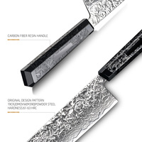 Couteau de chef M390 Damas 8 pouces professionnel, 129 couches d'acier poudré, couteau de cuisine japonais tranchant pour couper et trancher