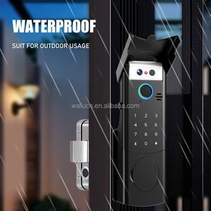 WAFU 3D Face Puerta delantera IP65 Cerradura eléctrica <span class=keywords><strong>Sin</strong></span> <span class=keywords><strong>llave</strong></span> Dígitos Contraseña Huella digital Impermeable Cerradura inteligente Puerta Rim Lock Cloud - Product Image 3