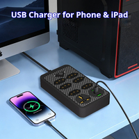 Stop Kontak Standar Brasil dengan USB Tipe C, 6 Stop Kontak AC, Dilengkapi Proteksi Lonjakan Arus, Soket Ekstensi untuk Rumah dan Kantor, Ideal untuk Brasil