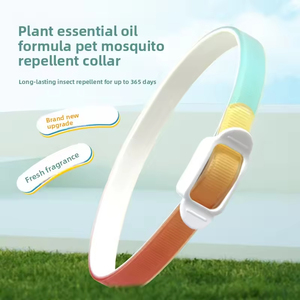 <span class=keywords><strong>Collar</strong></span> Antipulgas y <span class=keywords><strong>Garrapatas</strong></span> para Mascotas, de Nailon con Hebilla, Lavable, Cortable, con Aceites Esenciales Naturales Ecológicos para Todas las Estaciones - Product Image 2