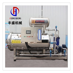 PLC ควบคุมอัตโนมัติเนื้อกระป๋องสัตว์ปีกเนื้อโต้น้ําสเปรย์โต้สําหรับกระป๋องกระป๋องอาหารและเครื่องดื่ม - Product Image 5