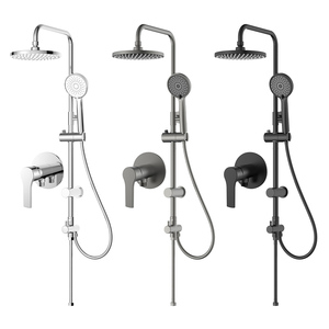 <span class=keywords><strong>Kit</strong></span> de rail de <span class=keywords><strong>douche</strong></span>, ensemble de mitigeur de <span class=keywords><strong>douche</strong></span> avec tête de pluie de 8 "et <span class=keywords><strong>douche</strong></span> à main pour salle de bain - Product Image 4