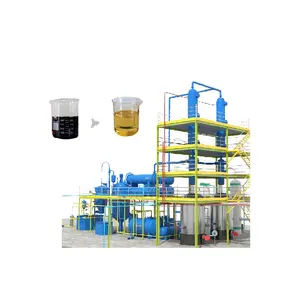 Latest design waste oil distillation machine tire plastic pyrolysis oil to diesel extraction equipment