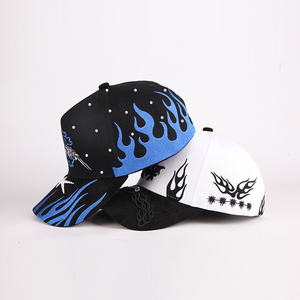 Custom Design Your Own Rhinestone Logo 5 Panel 3D Embroidered Suede Baseball <strong>Caps</strong> 2025 <strong>for</strong> <strong>Men</strong> - Product Image 2