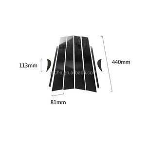 Autocollants en fibre de carbone pour fenêtre de voiture, pour Toyota Camry 2018 2019, 8 pièces/ensemble - Product Image 4