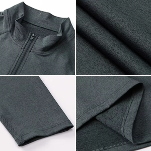 <span class=keywords><strong>Maglia</strong></span> Sportiva da Uomo con Zip a un Quarto e Maniche Lunghe, Personalizzabile con Logo OEM, 180GSM, Asciugatura Rapida, Vestibilità Slim, per Corsa, Palestra e Fitness, Vendita all'Ingrosso - Product Image 5