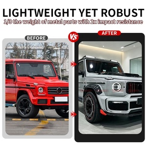 สำหรับ Mercedes Benz G Class W464 W463a อัพเกรดสไตล์ BB G900 ปีกหลังคาหน้าคาร์บอนแห้ง  พรีเพรกแท้ สปอยเลอร์หลังคา  ขายตรงจากโรงงาน - Product Image 2
