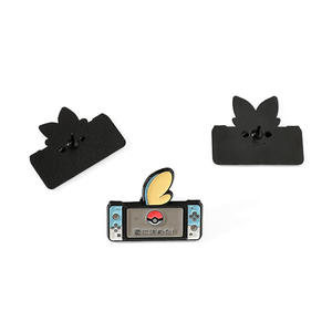 漫画アニメーションクリエイティブかわいいメッキ金属ブローチ滴る油合金ピンバッジ彫刻ゲームコンソール形状黒ニッケル - Product Image 4