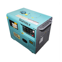 Groupe électrogène diesel 7000W à faible bruit DG8500LN avec interrupteur de transfert automatique, démarrage électrique, monophasé 50/60Hz