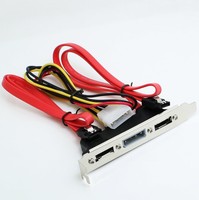 Adaptador de Cable FARSINCE de 2 Puertos SATA a ESATA e IDE de 4 Pines para Ranura de Soporte de Computadora PCI