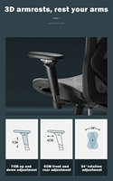 Sihoo – chaise ergonomique pivotante M57, chaise de bureau entièrement en maille avec 3 positions verrouillées