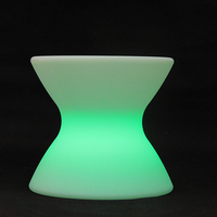 Chaise de bar décorative pour fêtes, design moderne, couleur changeante, produits rotomoulés LED