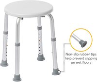 Tabouret de douche rond réglable pour l'intérieur de la baignoire, siège de douche sans outils pour personnes âgées/handicapées