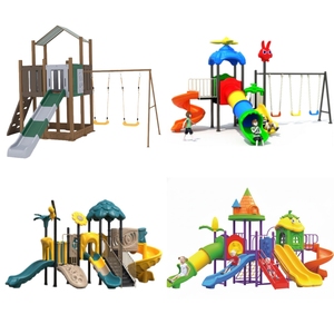 Ensemble de jeux d'extérieur pour enfants, équipement de jeu pour enfants avec toboggan, tunnel, pont pour la maternelle, l'école, la cour, les activités de jardin - Product Image 2