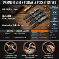 Fabrik-Großhandel OEM Maßgefertigtes 6-Zoll Stahlklingenmesser mit 3D-Gedrucktem Kunststoffgriff EDC Mini Taktisches Jagd-Klappmesser