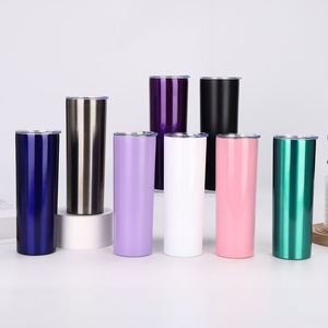 Stainless Steel <b>Double</b> <b>Wall</b> Tumblers Blank Sublimation Skinny Cup, Slim Vacuum Travel Tumbler - Product Image 1