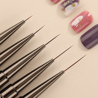 Stylo de dessin d'art d'ongle en Nylon professionnel de haute qualité pour le Gel UV peinture japonaise manucure bricolage beauté utilisation brosse de revêtement d'ongle