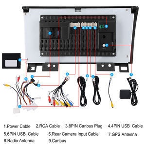 Autoradio Android Podofo 9'' pour Toyota Sequoia/Tundra 2+64G Carplay/Android Auto <span class=keywords><strong>sans</strong></span> fil BT GPS/WiFi/SWC Fabricant OEM - Product Image 4
