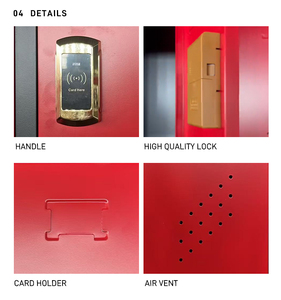 Casier moderne en acier à 12 portes avec serrure RFID, armoire de rangement métallique pour salle de sport ou vestiaire - Product Image 2