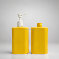Bouteille de shampooing en plastique vide personnalisée de 250 ml, bouteille carrée avec pompe pour lotion, pour après-shampoing, gel douche, soins de la peau, emballage cosmétique