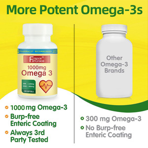 ซอฟต์เจลน้ำมันปลาฉลากโลโก้แบบกำหนดเอง บำรุงสุขภาพหัวใจ โอเมก้า 3 น้ำมันปลา EPA DHA อาหารเสริมซอฟต์เจล - Product Image 4