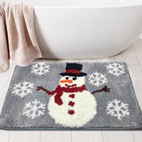 Tapis de sol antidérapant décoratif de dessin animé de Noël épaissi ensemble de tapis faits à la machine pour la maison chambre ou la salle de bain