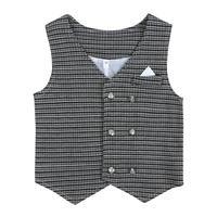 Vêtements pour enfants Gentleman, costumes pour garçons, tenues pour bébés, robe de fête d'anniversaire avec cravate, ensemble de vêtements pour tout-petits