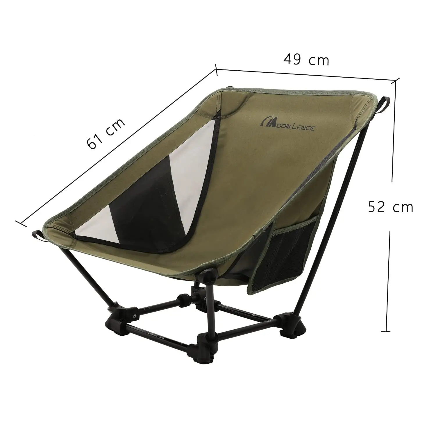MOONLENCE Folding Aluminum Lightweight Small Compact Portable Chair Without Leg For Camping Beach Hike Travel