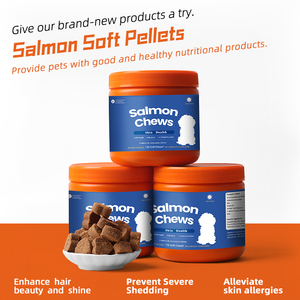Masticables suaves <span class=keywords><strong>de</strong></span> salmón para perros, suplemento multibeneficio para la salud <span class=keywords><strong>de</strong></span> mascotas, colágeno, aceite <span class=keywords><strong>de</strong></span> hígado <span class=keywords><strong>de</strong></span> bacalao, soporte para articulaciones <span class=keywords><strong>de</strong></span> cadera, pulgas, pájaros, animales - Product Image 5