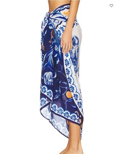 Retour de Bali Femmes imprimé fleur Sarong maillot de bain <span class=keywords><strong>plage</strong></span> couvrir jupe portefeuille <span class=keywords><strong>paréo</strong></span> - Product Image 3
