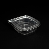 Op maat gemaakte 24oz tamper-evident transparante wegwerp plastic verpakkingsdoos met deksel voor verse salades, kruiden, fruit, noten en andere.