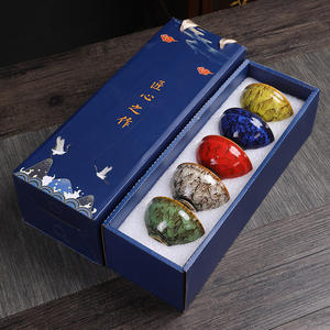 Ensemble de tasses à thé Kung Fu, tasse à thé individuelle, ensemble cadeau, tasse à thé de dégustation, tasse à thé de maître de la construction des cinq éléments, originale <span class=keywords><strong>Tao</strong></span> Dehua, nouvelle - Product Image 3