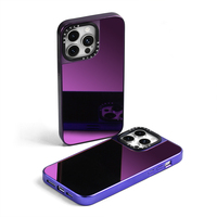 Étui de téléphone personnalisé de haute qualité en TPU+PC antichoc avec dos miroir peint en UV, tendance streetwear pour 12-15 Pro Max