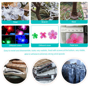 TOPREX Arbre de <span class=keywords><strong>cerisier</strong></span> <span class=keywords><strong>japonais</strong></span> LED étanche pour extérieur, hauteur 1,5 m, tronc en métal artificiel, pour jardins et décorations de mariage, 10 mm - Product Image 4