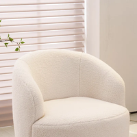 Fauteuil pivotant ergonomique, doux et confortable, pivotant à 360 degrés, fauteuil rond à accoudoirs pour salon