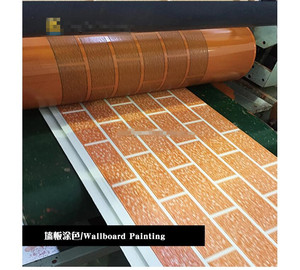 Dây chuyền sản xuất tấm panel sandwich giả gỗ/đá tùy chỉnh, máy tạo hình nổi bằng bọt PU, máy khắc kim loại làm tấm ốp tường - Product Image 6