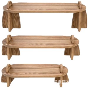 Plateau de service en bois à 3 niveaux pour fruits et desserts, présentoir de comptoir de cuisine, couleur bois naturel - Product Image 5