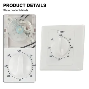 Time <strong>Switch</strong> <strong>Light</strong> <strong>Switch</strong> Sockets Mechanical <strong>Timer</strong> 220V 2000W White CCC Certified Control <strong>Switch</strong> Socket Cover Plate Home - Product Image 3
