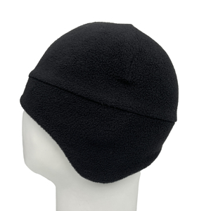قبعة صوف قطبية شتوية سوداء مبطنة صوف بوليستر للجري قبعة جمجمة صغيرة - Product Image 3