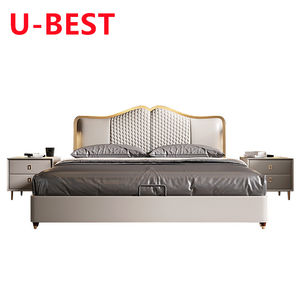 U-Best Mobilier pour chambre à coucher de luxe Nouveau design Cadre de lit jumeau de style américain Sommier en bois Yatak Letto Cama Lit Bedden - Product Image 5