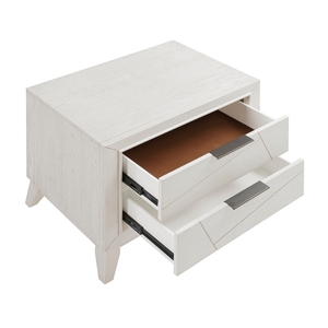 Comodino Bianco Antico con Cassetti, Arredamento Moderno per Camera da Letto, 1 Pezzo - Product Image 5