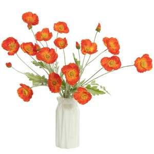Fleur de pavot artificielle à toucher réel, vente en gros d'usine, pour la décoration de la maison, les mariages, les fêtes et les arrangements floraux - Product Image 2