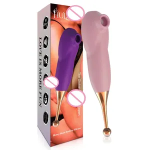 Vibrador 2 em 1 para mulheres, caneta de massagem com choque forte, ponto G, sucção, sugador de mamilo, bastão de massagem e estimulação de vibração